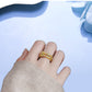 Askljeby Anxiety Ring for Daughter, 18K Gold Fidget Ring for Daughter from Mom to My Daughter Cubic Zirconia Adjustable Thumb St