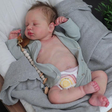 Cjzying Lifelike Reborn Baby Dolls - 19 Inch Newborn Realistic Baby Dolls Handmade Full Body Vinyl With Clothes And Feeding Toys