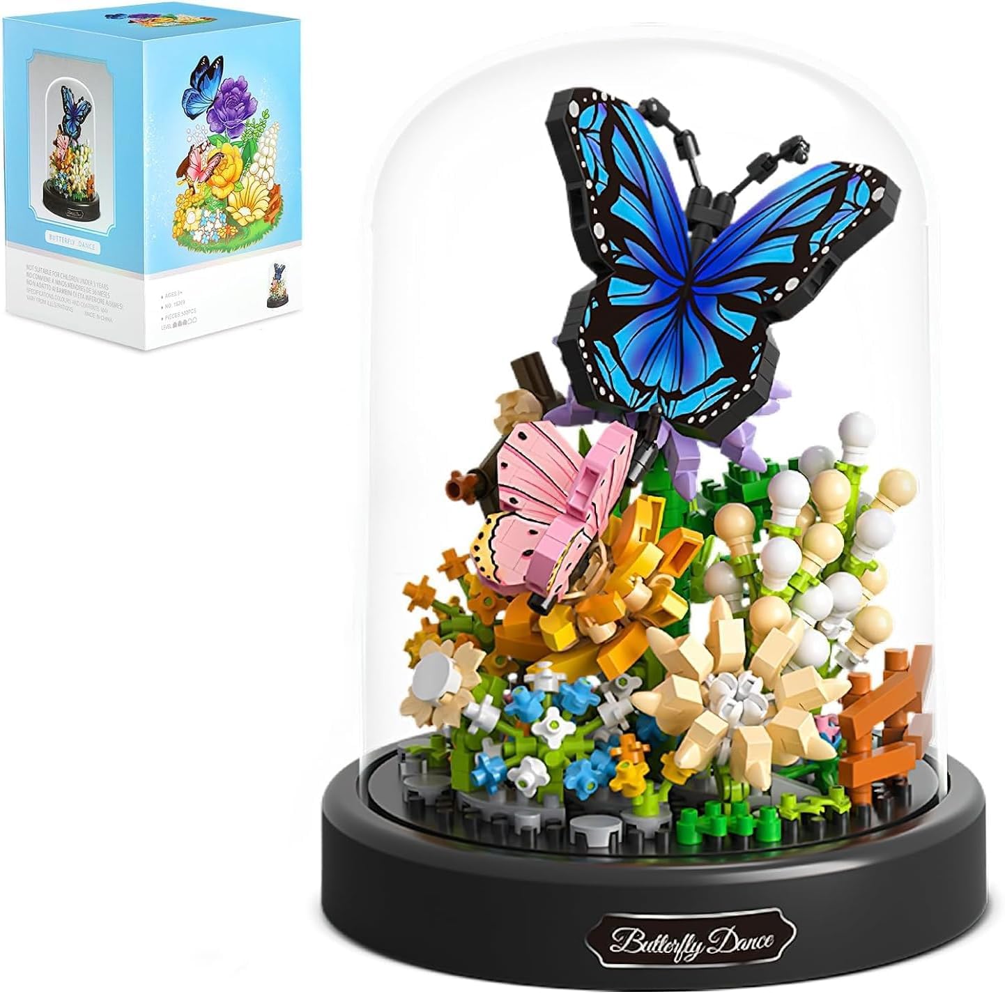 530 PCS Micro Brick Flower Butterfly Bouquet Building Sets  Animals Botanical Collection Blocks Model for mature-themed Toys Home Decor and Office Art Creative Gift Women  Mom Girl - Valentines Day Gift