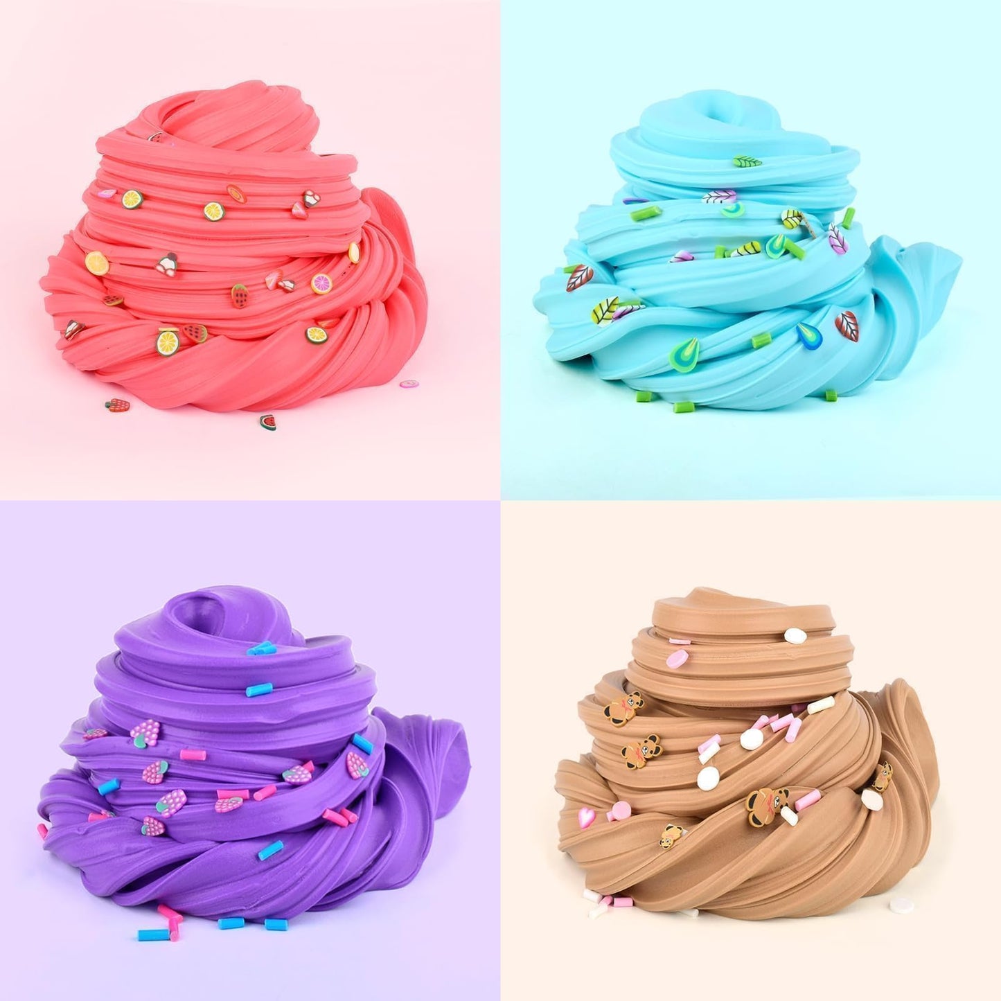 9 Pack Valentine'S Day Slime Butter Kit, For Girls And Boys, Soft Easter Stretchy And Non-Sticky, Scent, Kids Stress Relief Toy,