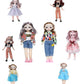 Tickles Set Movable Jointed Makeup Cute Girl Brown Eyes Fashionable Doll For Kids Girls Pack Of 2 (Size: 30 Cm Color & Design: M
