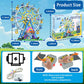 Rotating Ferris Wheel Building Blocks Kit With Lights Amusement Park Building Construction Toys Set For 6+ Year Boys Girls Birth