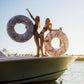 Funboy Giant Inflatable Nautical Tube Float, Donut Style Pool Float, Luxury Raft For Summer Pool Parties And Entertainment, Large