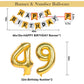 Naninuneno 49Th Gold Birthday Decorations, Gold Black Silver Happy Birthday Balloons Supplies For Boy Men Girl Women, 49 Birthda
