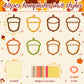 Renbuzhu 40PCS Fall Crafts Bulk: Acorn Paper Suncatchers DIY Kit for Autumn Thanksgiving Activities Decorations, Window Stained