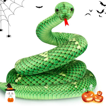 Hiboom Giant Snake Plush Large Stuffed Animal Snake Realistic Stuffed Snake Lifelike Plush Snake Toy Gifts For Birthday Hallowee