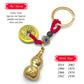 Adorinno 12 Zodiac Feng Shui Gourd Keychain - Brass Gourd, Lucky Coin, Bring Good Luck And Wealth, Chinese Style Decorative Pend