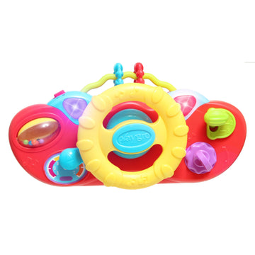 Playgro Drive & Go Steering Wheel Toy - Interactive Toddler Toy For Car Seat, 1 To 3 Years - Enhances Motor Skills, Role Play, & Active Learning - Baby Car Seat Toys With Lights, Sounds, & Steam