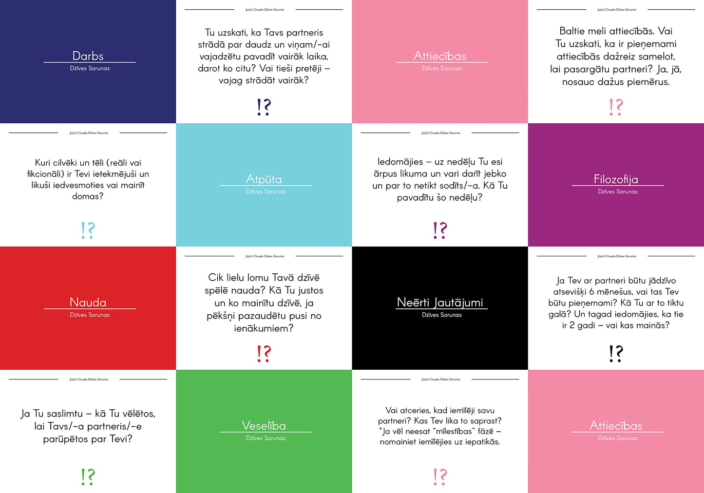 Joyful Couple Life Conversations: A Collection Of 100 Questions About Values, Difficult Situations, And Relationship