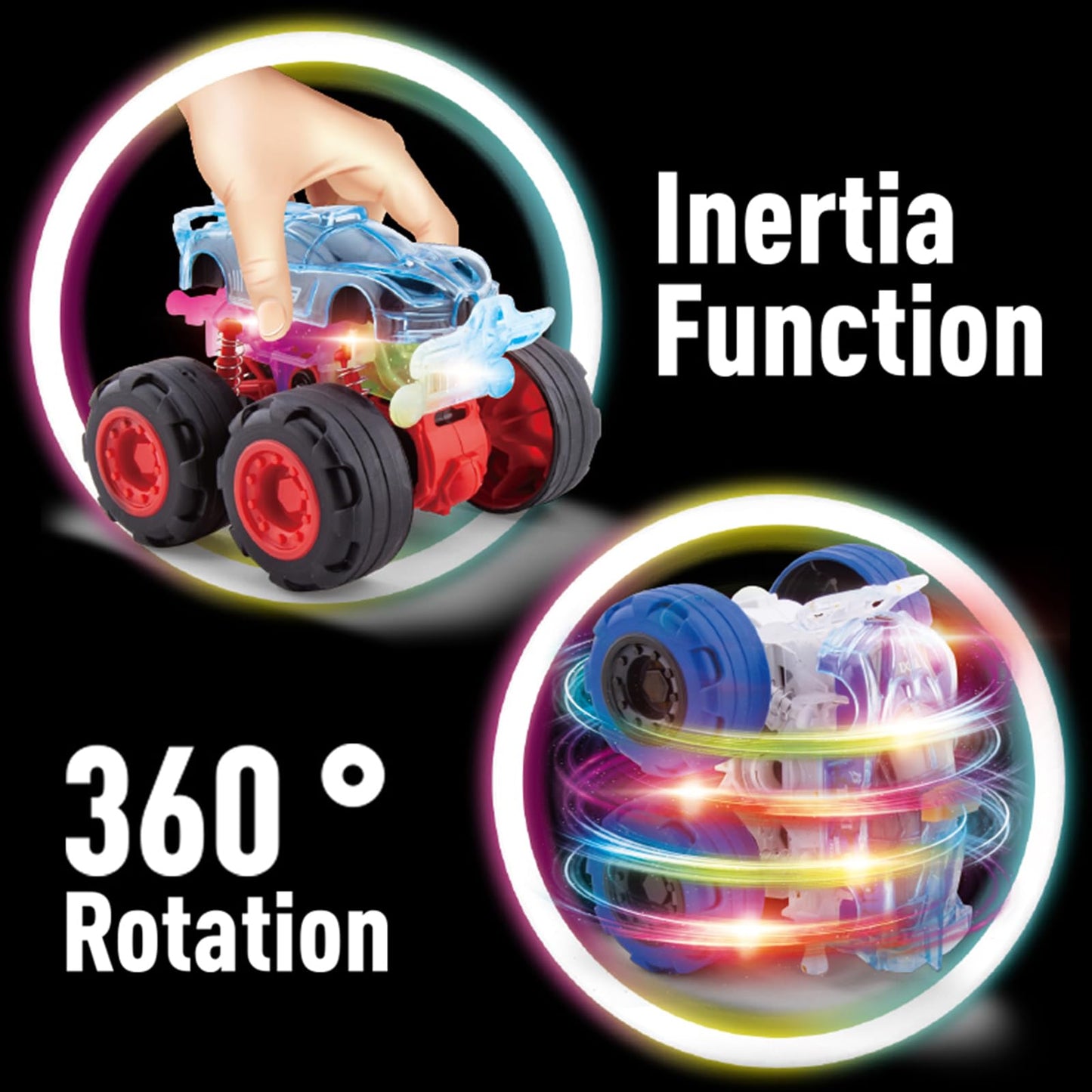 Toddler Car Toys for 3 Year Old Girls Gifts, Pull Back Cars Toys for Toddler Age 3-6, Monster Trucks for Kids Boys Toys Age 3 4