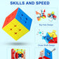 Cfmour Speed Cube Set - Moyu Meilong 2X2X2 3X3X3 Pyramid Cube Bundle | Stickerless Magic Cubes With Smooth Turning | Brain Teaser Puzzle Toys For Kids & Adults