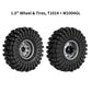 INJORA 1.0 Beadlock Wheel Tires Set -3.78mm Offset Wheel Rims for 1/18 1/24 RC Crawler Car Axial AX24 SCX24 FMS FCX24 TRX4M,Grey