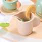 15pcs Wooden Tea Set for Little Girls, MONT PLEASANT Wooden Toys, Toddler Tea Set Play Kitchen Accessories Play Food playset for