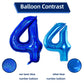 Number 4 Balloon 40 Inch, Dark Blue Big Number Balloon, Giant Foil 4 Balloons Number, Helium 4Th Birthday Balloons For Kids Boys