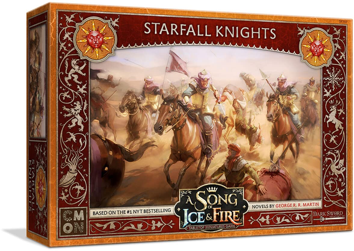 A Song Of Ice And Fire Tabletop Miniatures Game Starfall Knights Unit Box - Elite Warriors Of House Martell, Strategy Game For A