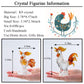 Movdyka 2Pc Brown Crystal Chicken Rooster Figurine Table Art Sculpture Decor Hand Blown Glass Farm Animal Table Ornament Decoration Statue Rooster Gifts For Women
