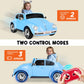 Xcar 12V Electric Car For Toddlers, Ride On Car With Remote Control, Led Light, 3 Speeds, Music, Bluetooth, 3-5 Years Old, Blue