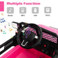 OLAKIDS Kids Ride On Truck  12V Electric Vehicle Jeep Car with Remote Control  Toddlers Battery Powered Toy with 2 Speeds  Spring Suspension  Double Open Doors  LED Lights  Music  TF  USB  Mp3 (Pink)