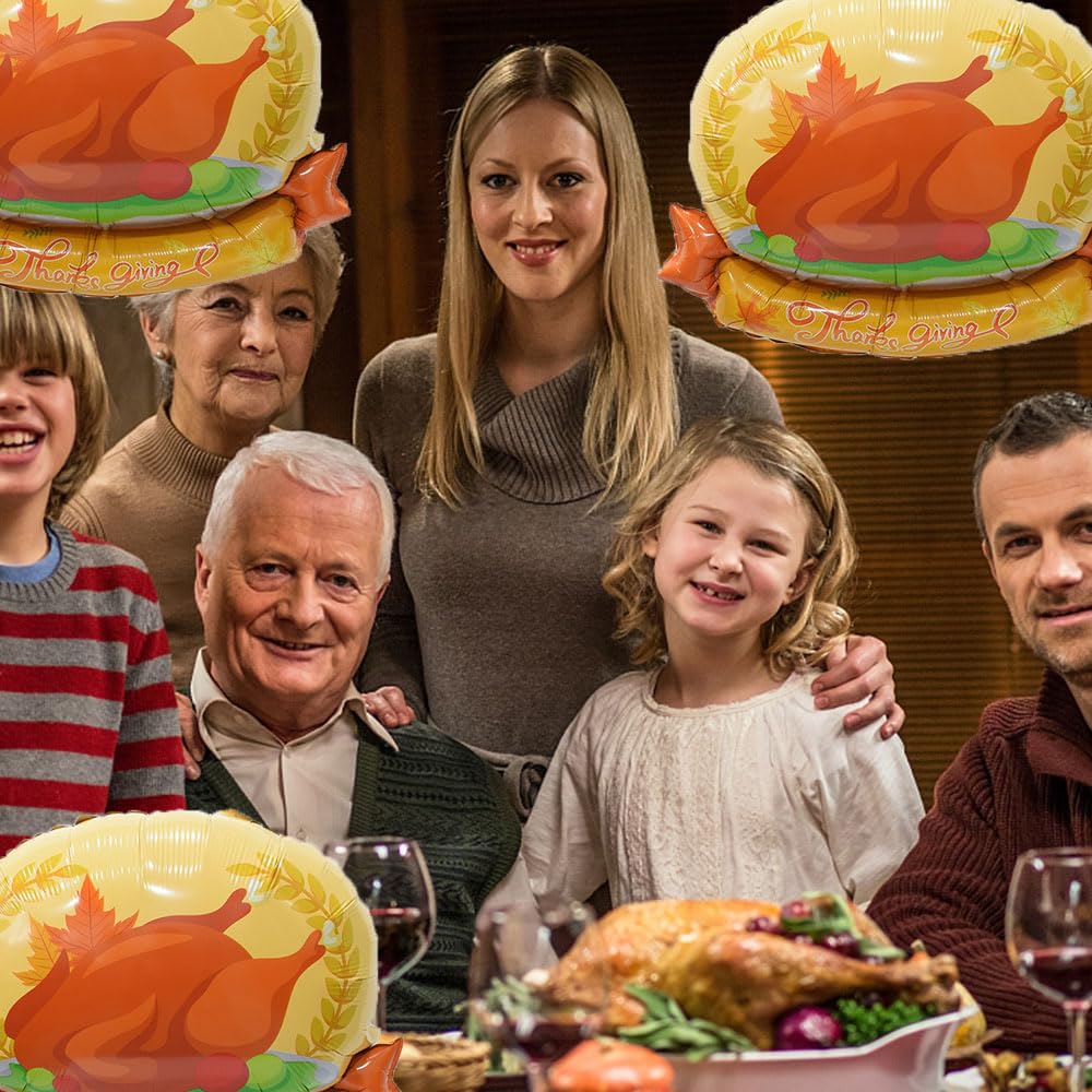 Hadckja Turkey Balloon Thanksgiving Balloons Turkey Foil Balloons For Fall Harvest Thanksgiving-Themed Party Birthday Party Supp