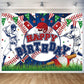 Baseball Birthday Party Backdrop Baseball Themed Happy Birthday Banner Photography Background for Boys Kids Teens Party Supplies