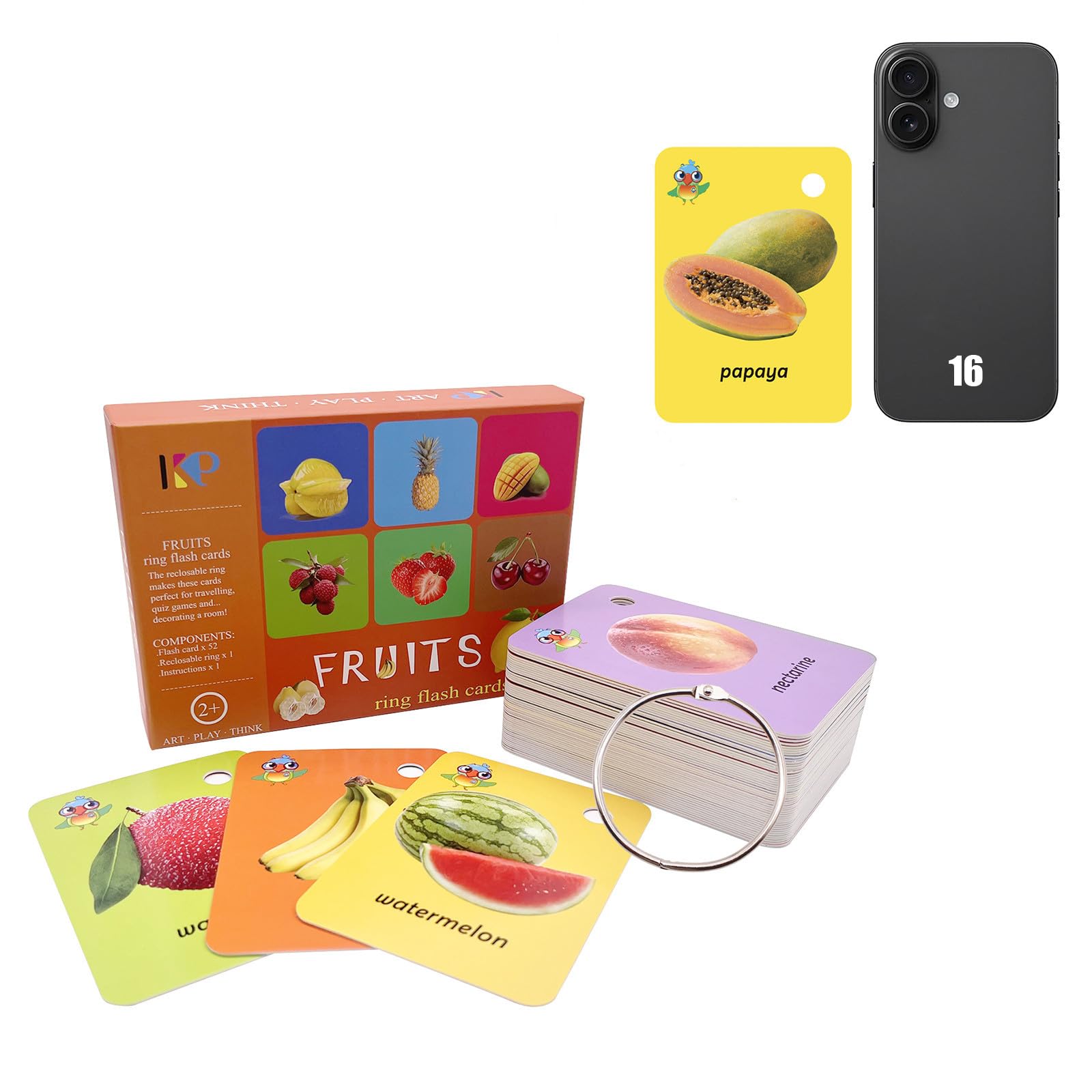 Fruit Flash Cards For Toddler,Kids Learning Picture Fruit Flash Cards For Kids,Sight Words With Pictures Fruit Flash Cards,Kinde