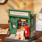 Rolife Diy Mini Building House Miniature Kit-Century Post Office, Miniature Lifestyle Mini Bookshelf Decoration, Diy Hobbies/Gif