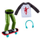 The Elf on the Shelf Skateboard Set - MagiFreez Holly Jolly Ollie, Includes Stand Pants, Tee, Headphones, and Skateboard