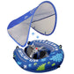 Mambobaby Newest Compressible Folding Baby Self-Inflating Float with Sun Canopy - Blue