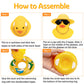 Wonuu Car Rubber Duck, Yellow Duck Decoration Dashboard With Sun Hat Swim Ring Necklace Sunglasses For Car Dashboard Decorations (Blue Sun Hat-Blue Dolphin)