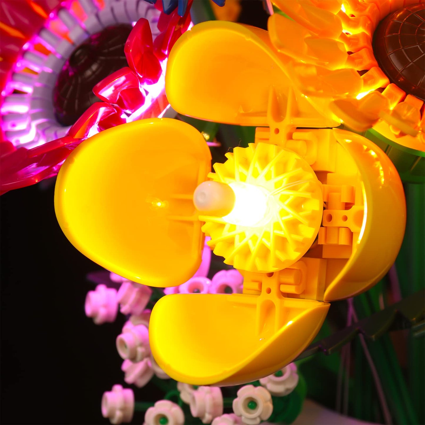 Zovesy Led Light Kit For Lego Wildflower Bouquet 10313 Artificial Flowers With Poppies And Lavender, Decoration Lights Valentine