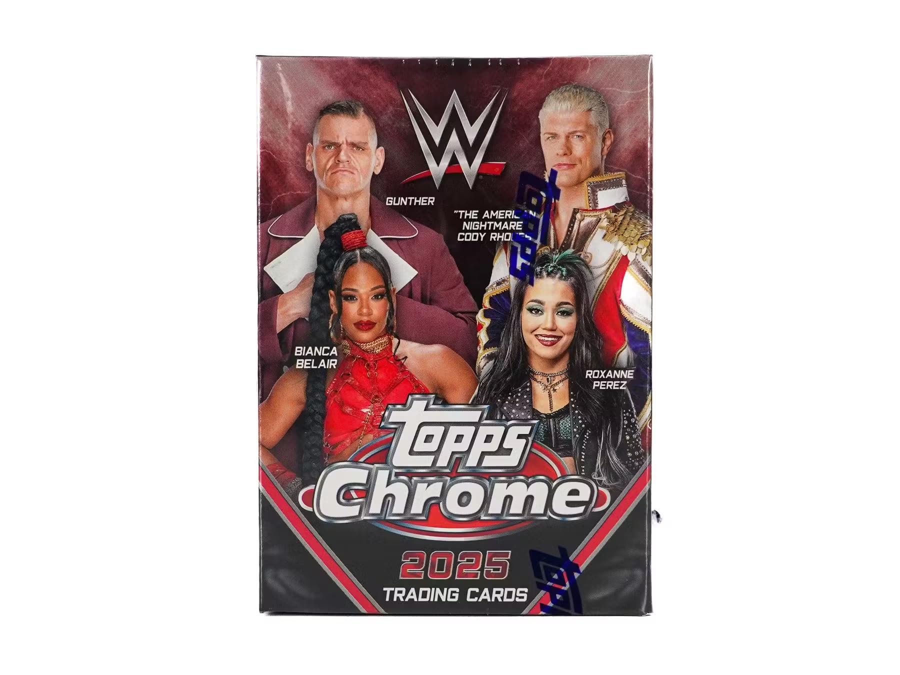 2025 Topps Chrome Wwe Wrestling 7-Pack Blaster Trading Card Box