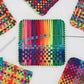 Friendly Loom Potholder 7 Traditional Size Green Potholder Deluxe Loom Kit with Rainbow Color Cotton Loops Make 6 Potholders, We