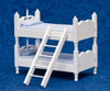 Dollhouse Miniature 1:12 Scale White And Blue Bunkbeds With Ladder #T5350