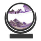 E-SHIDAI Moving Sand Art Picture in Motion Round Glass 3D Deep Sea Landscape, Dynamic Sand Art Sandscapes, Sensory (7in,Purple)
