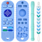 Baby Teether Toys Silicone, Remote Control Shape Teething Toys With Hollow Teether Tube And Pacifier Clip, Silicone Baby Teething Toys For 3 Months+, Bpa Free Baby Teething Toys (Blue)