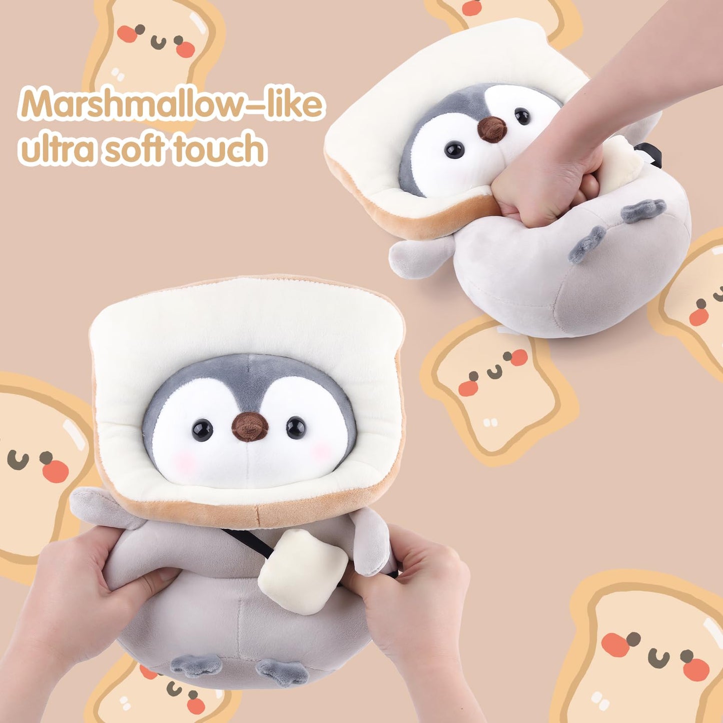 Anboor 9.8'' Love Penguin Stuffed Animal, Cute Penguin Soft Plush Toy With Love Outfit, Stuffed Penguin Plushies Animals Toys Fo