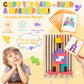Joneg Games For 3+ Year Olds Kids- Wooden Stacking Puzzles Tetris - Brain Teasers 3D Russian Blocks Board - Stem Montessori Toys