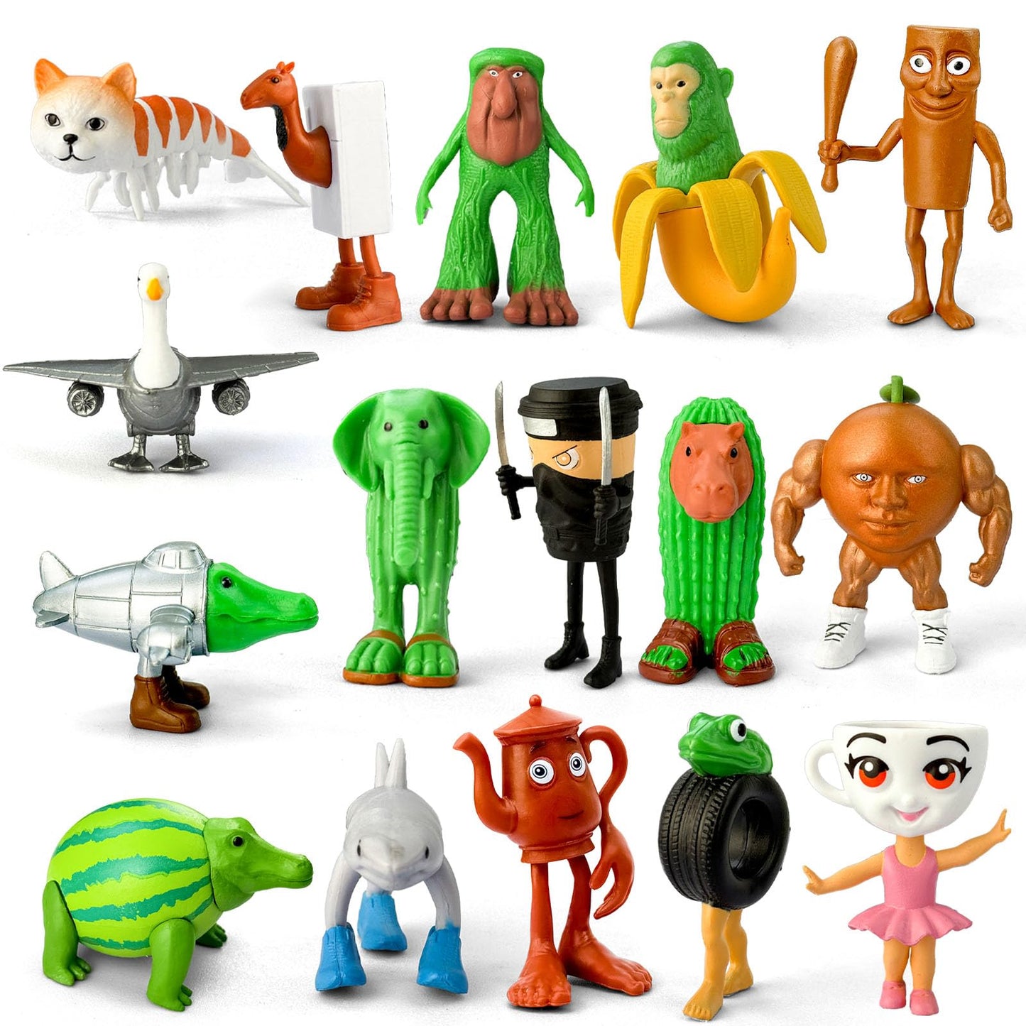 Lomencry Italian Brainrot Toy Action Figure tralalero tralala brainrot Toys Tralalero Tralala Figures Toys with Tralalero Tralala Tung Tung Sahur BRR BRR Patapim Creative 3D Collectible Toy (12PCS-B)