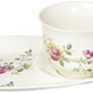 Gracie China Floral Porcelain Snack Set, 2-Piece, Purple, Model FD536-7