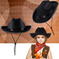 Hercicy Cowboy Hat, 6 Pack Kids Western Hat Cowgirl Hat Cowboy Hat For Boys Kids Girls Dress Costume Clothes, Party Supplies (Bl