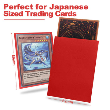 Ruby Yu-Gi-Oh Card Sleeve 200 Pack, Japanese Small Card Sleeves Photocard Sleeves Yu-Gi-Oh Sleeves, Back Textured Perfect Shuffl