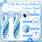 Kasyat Balloon Column Stand Kit - Dusty Blue Bow Decor for Baby Showers, Birthdays, Weddings - AU-Kasyat-1735