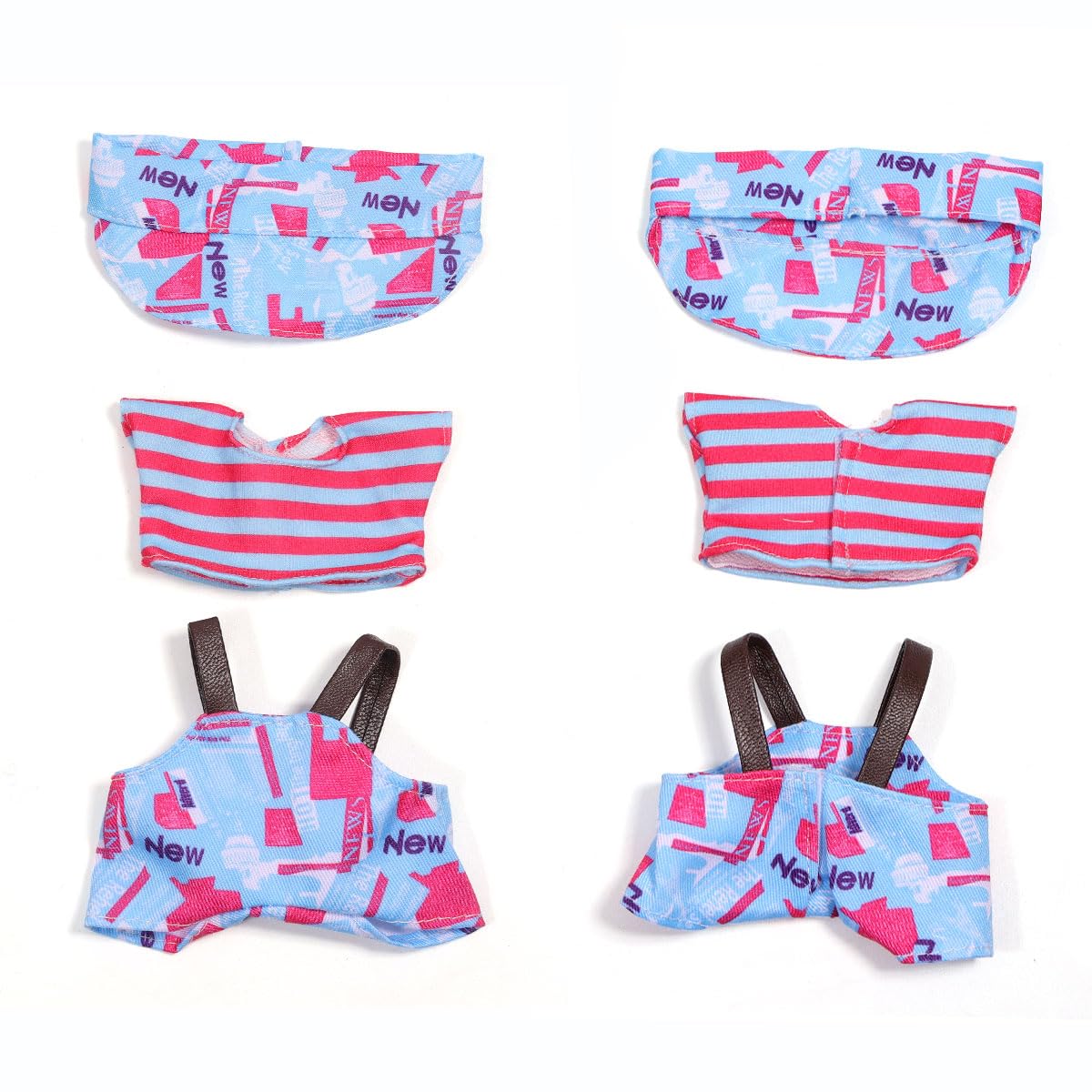 AICase for Labubu Clothes/for Labubu Outfits Clothes Set for 17cm Lububu Doll 3 Piece Set Hat Clothing for LA BUBU  Boys and Girls Stylish Adorable Dolls Clothes Accessories (No Doll) -1