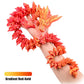 LOCYFENS Large 30'' 3D Printed Dragon, Articulated 3D Dragon Toys, Long Crystal Dragon Red Gold
