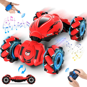 Fosgoit RC Car Toys for Boys Girls 6-12, Birthday Xmas Gifts for 6 7 8 9 10 11 12 Years Old, Gesture Sensing RC Stunt Car with L