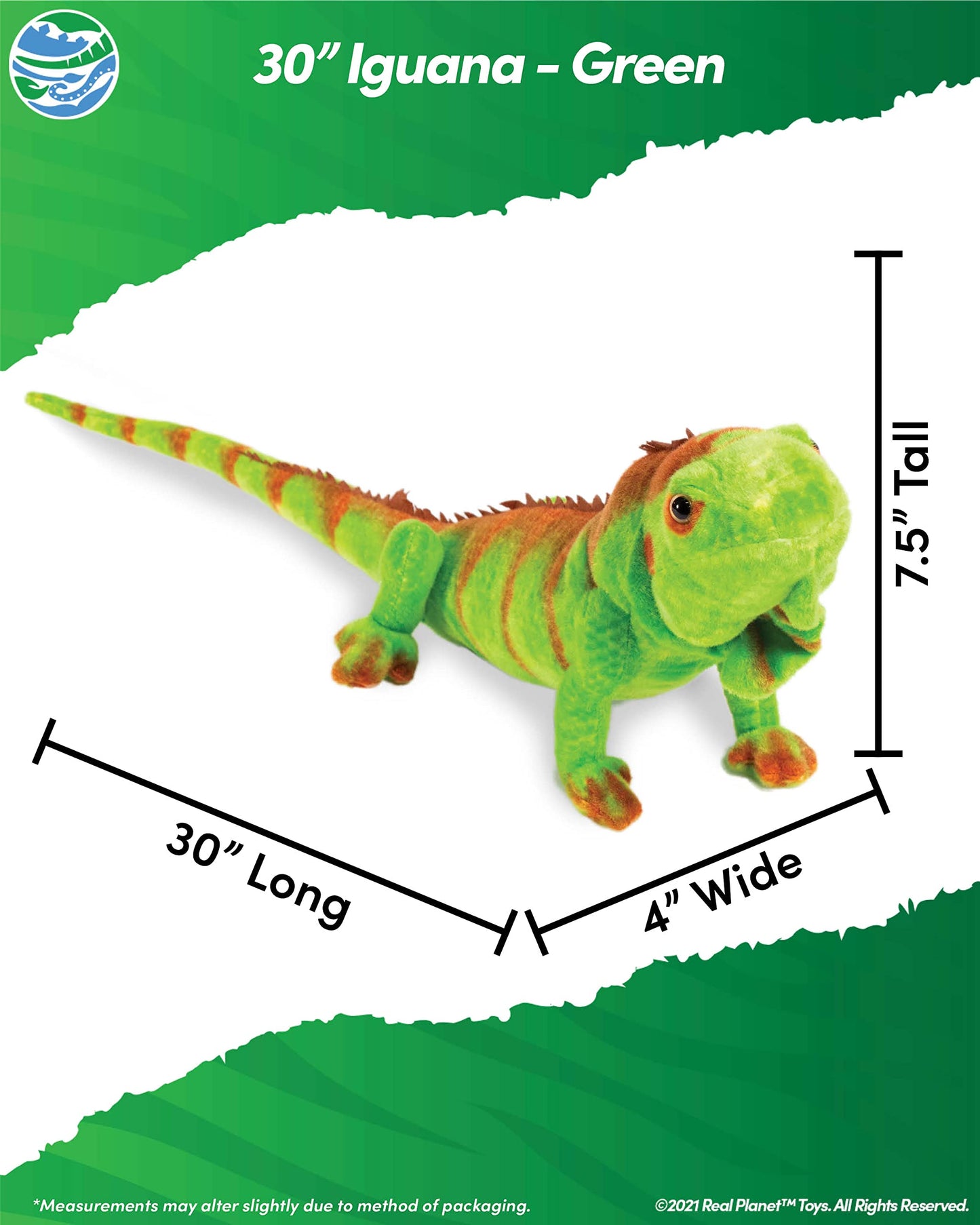 Real Planet Iguana Green 30 Inch Realistic Soft Plush