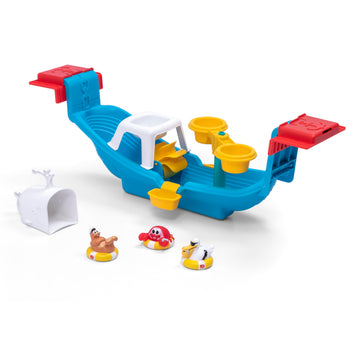 Step2 Nautical Rain Showers Bath Set, Kids Water Table & Sand Activity Sensory Playset, Summer Outdoor Toys, 8 Piece Water Toy Accessories, For Toddlers 1.5+ Years Old
