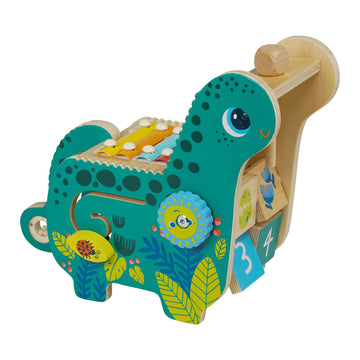 Manhattan Toy Wooden Dinosaur Toddler And Preschool Musical Instrument And Activity Toy With Xylophone, Sawtooth Ridges And Solo Mallet