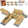 FAYITING Finger Skateboard Park Ramp Set, 6 in 1 Mini Finger Skatepark for Fingerboards, Finer Skateboard Ramps Toys for Finger
