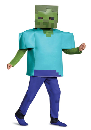 Disguise Zombie Deluxe Child Costume, Green, Size (3T/4T)
